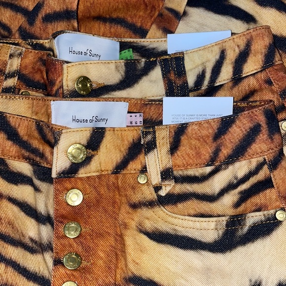 NWT House of Sunny Bolan Jessie tiger jeans - Picture 7 of 8